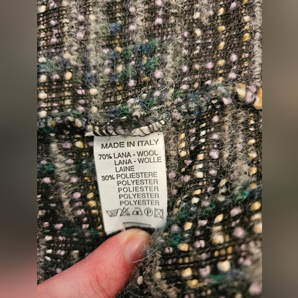 LUMA Italian Chic Tweed Button-Up Wool Blend Cardigan/ Jacket, Size Small - Picture 5 of 8